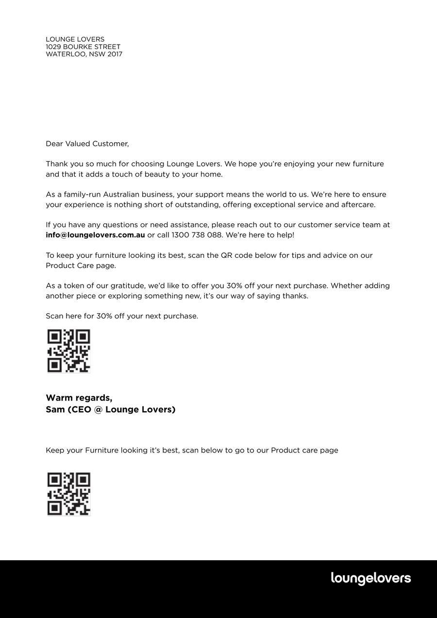 Lounge Lovers Letterhead A4